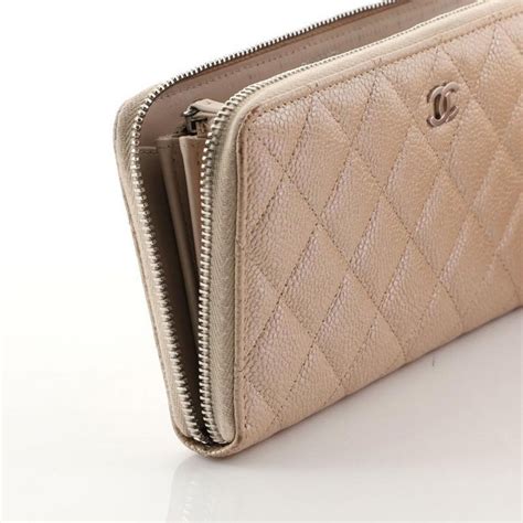 chanel small zip wallet caviar|Long Wallets .